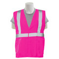 Erb Safety Safety Vest, Break-Away, Tricot, Non ANSI, S725, Hi-Viz Pink, LG 62229
